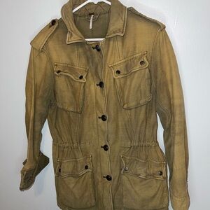 Free people Olive Green Utility Jacket